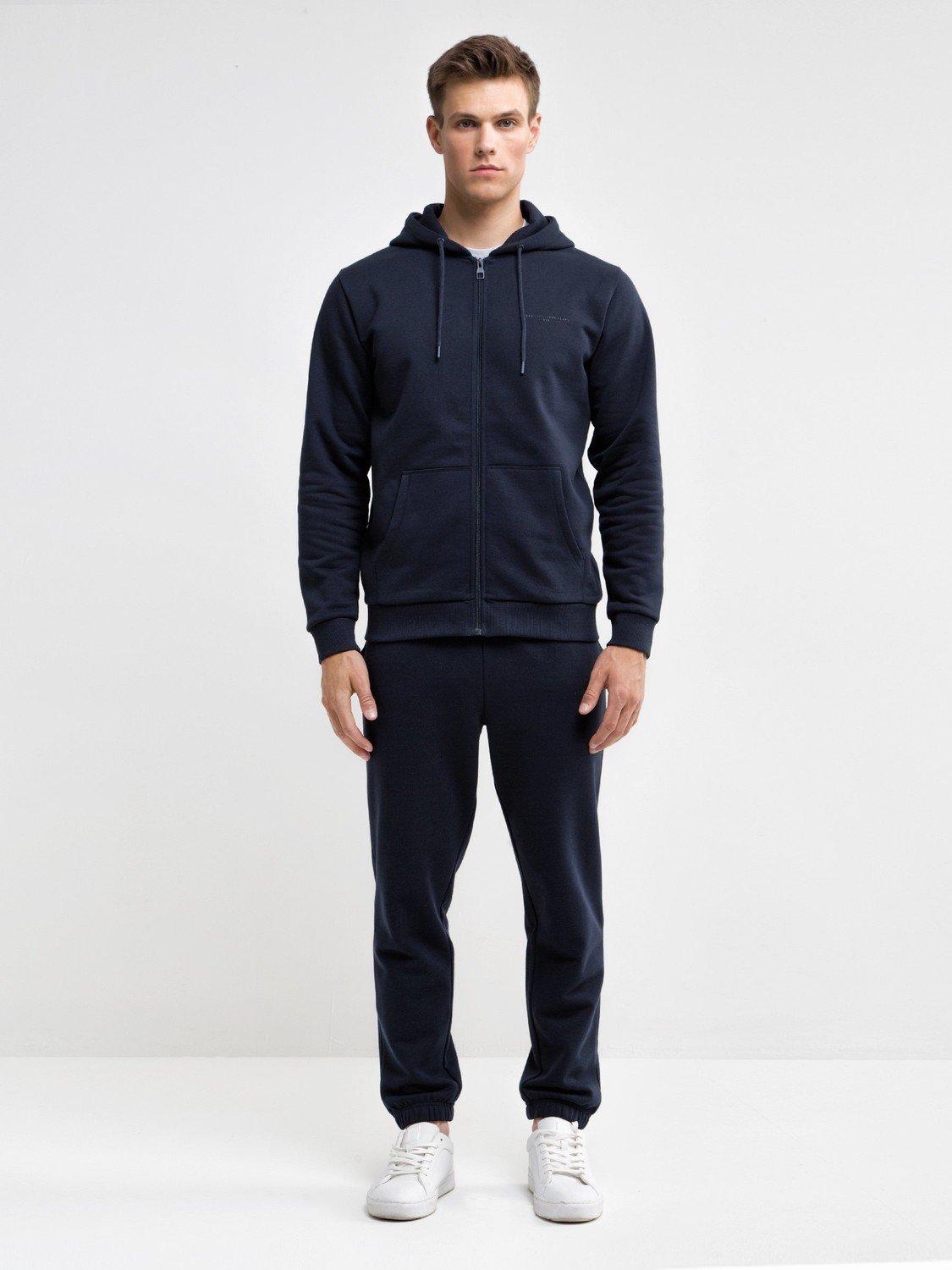 Big Star Man's Zip Hoodie 171888 403 Navy Blue