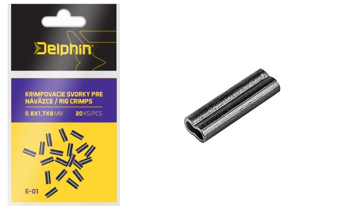 Krimpovací svorky pro návazce/20ks-1.0x2.2x8mm
