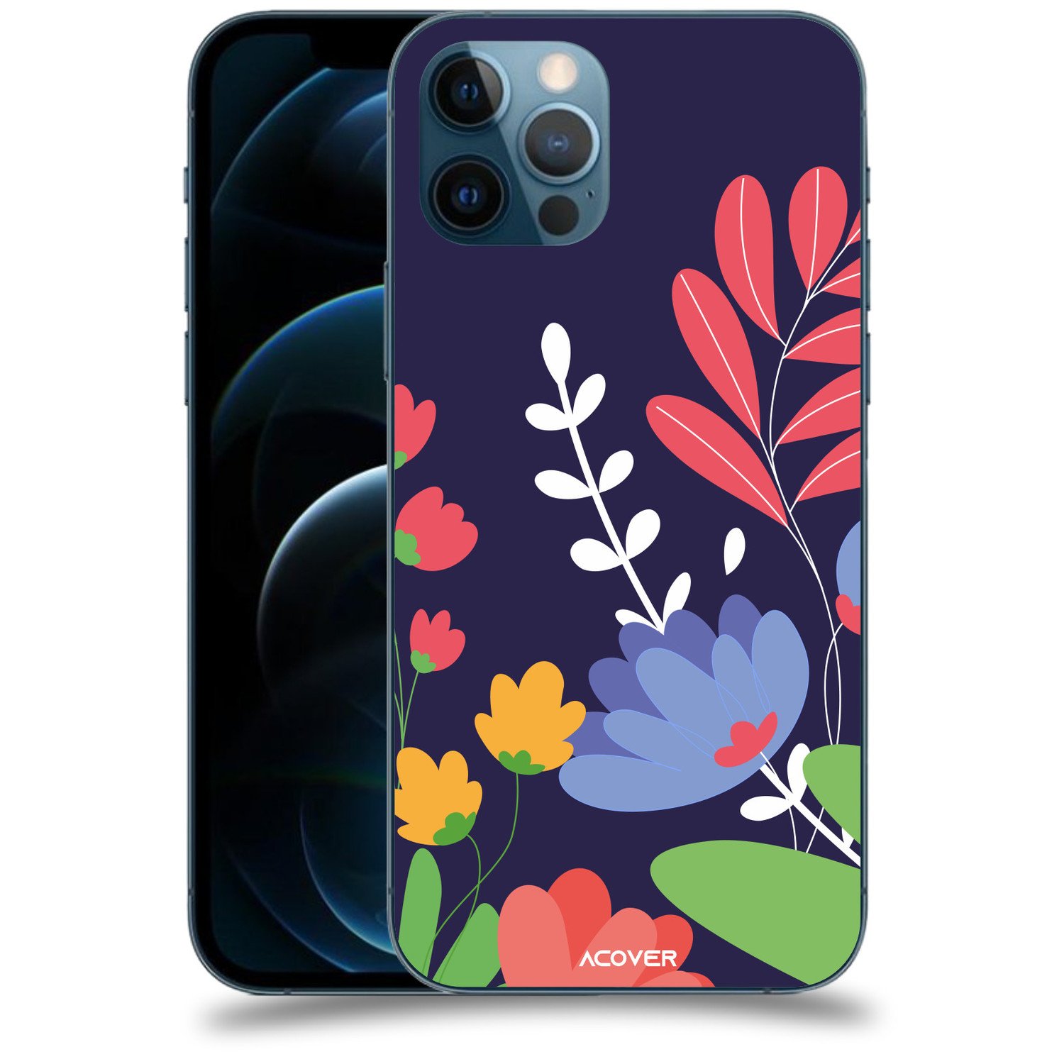 ACOVER Kryt na mobil Apple iPhone 12 Pro s motivem Colorful Flowers