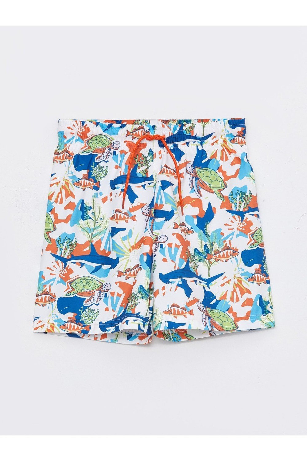 LC Waikiki Boys Beach Shorts with Elastic Waist, Patterned Pattern