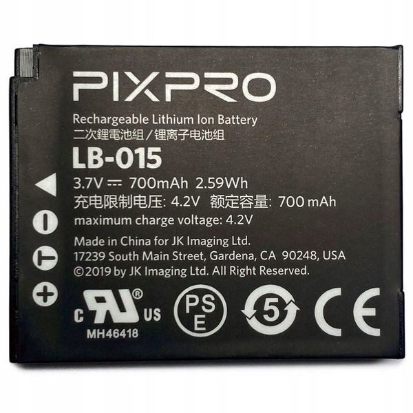 Kodak Pixpro LB-015 baterie pro WPZ2