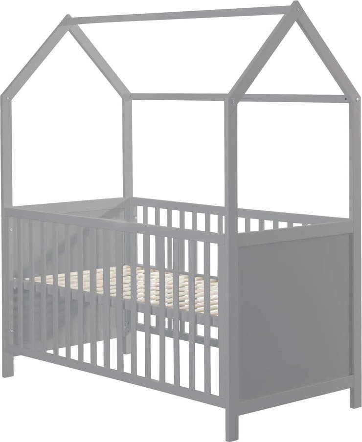 Šedá postýlka 70x140 cm – Roba