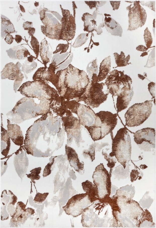 Hnědý koberec 120x170 cm Shine Floral – Hanse Home