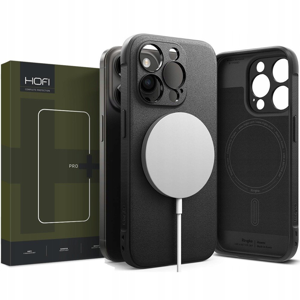 Ringke Onyx Pouzdro Case Magsafe Pro Iphone 15 Pro Matte Black Sklo