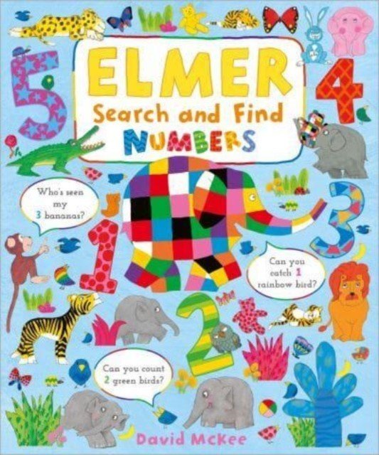 Elmer Search and Find Numbers (McKee David)(Board book)