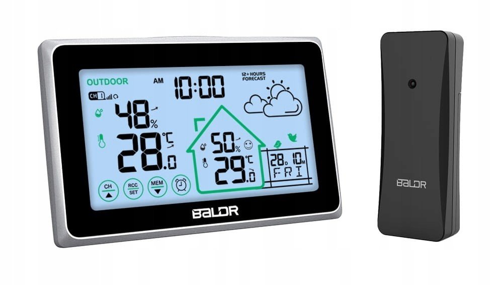 Meteorologická stanice Dcf Alarm Senzor Baldr B340BL-V7