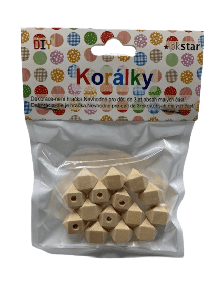 pkstar.cz Korálky - dřevěné - 12 mm - 15 ks - PK510-45