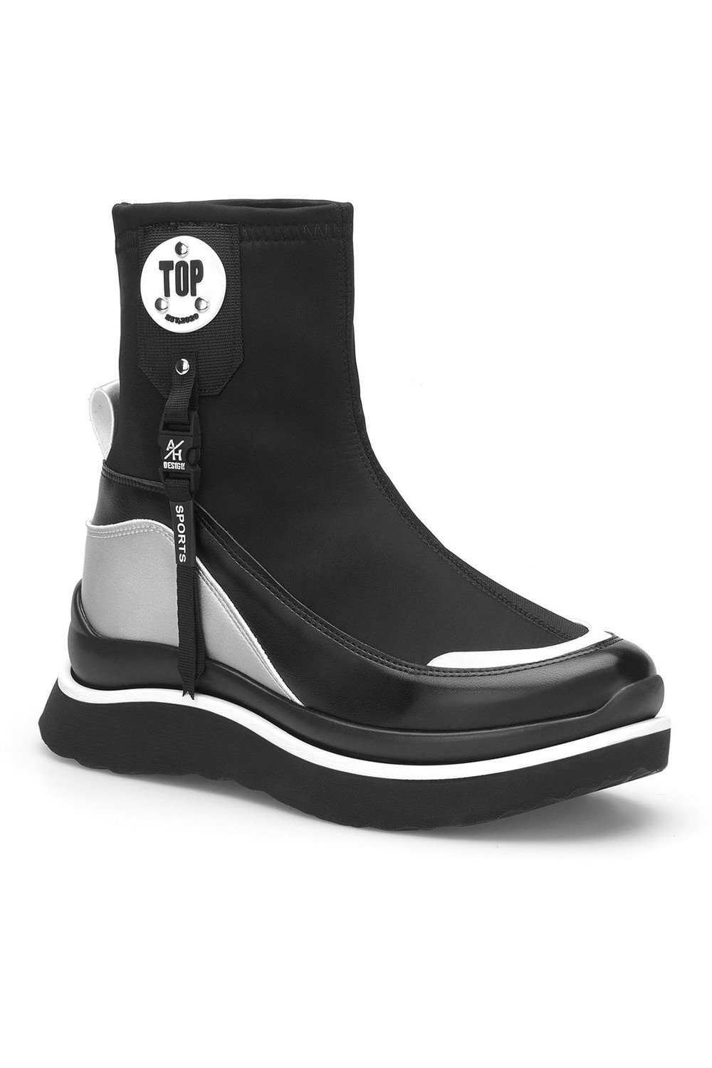 DARK SEER Black and White Women's Boots