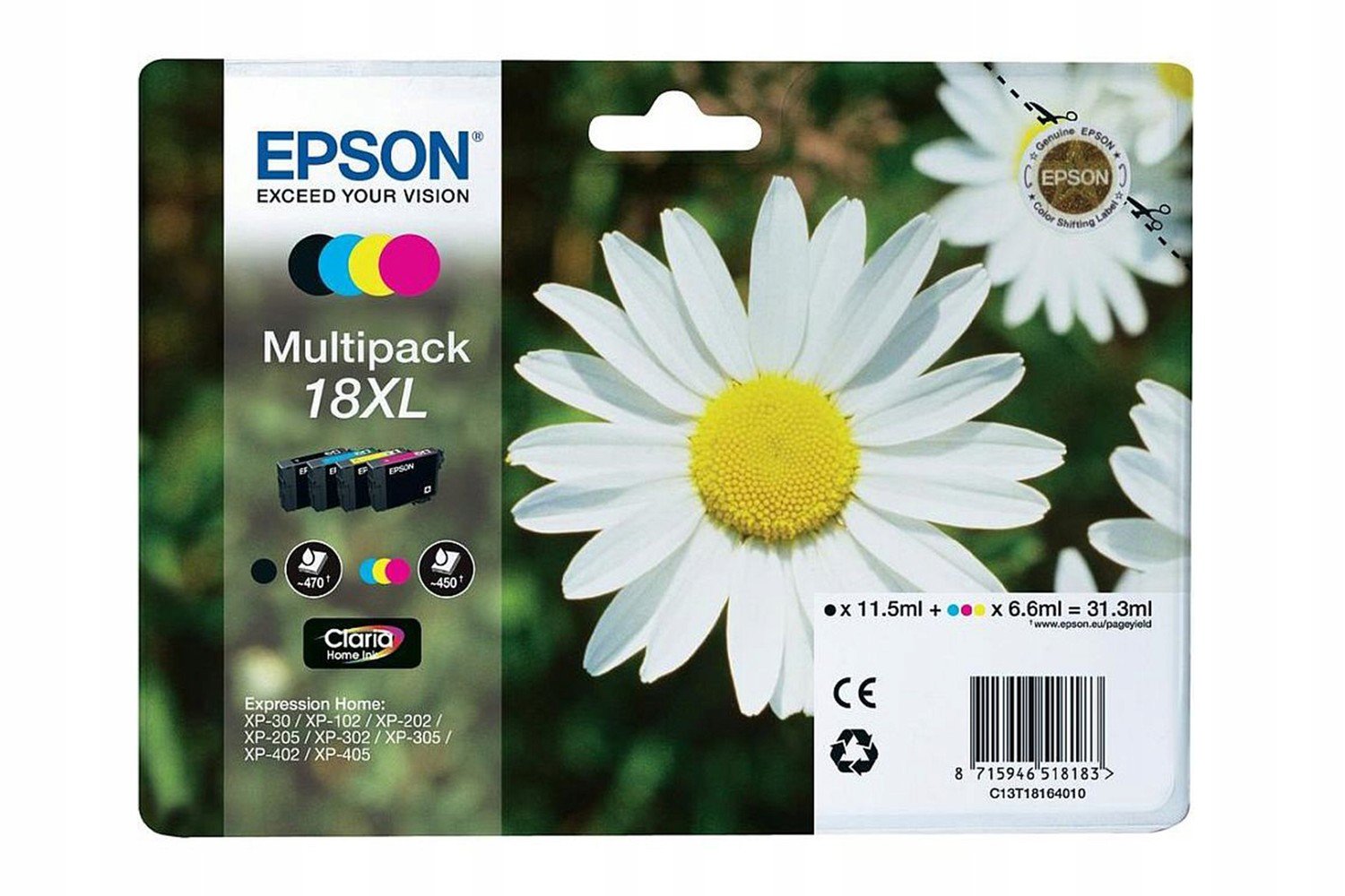 Inkoust Epson 18XL C13T18164010 Cmyk XP-102 XP-205