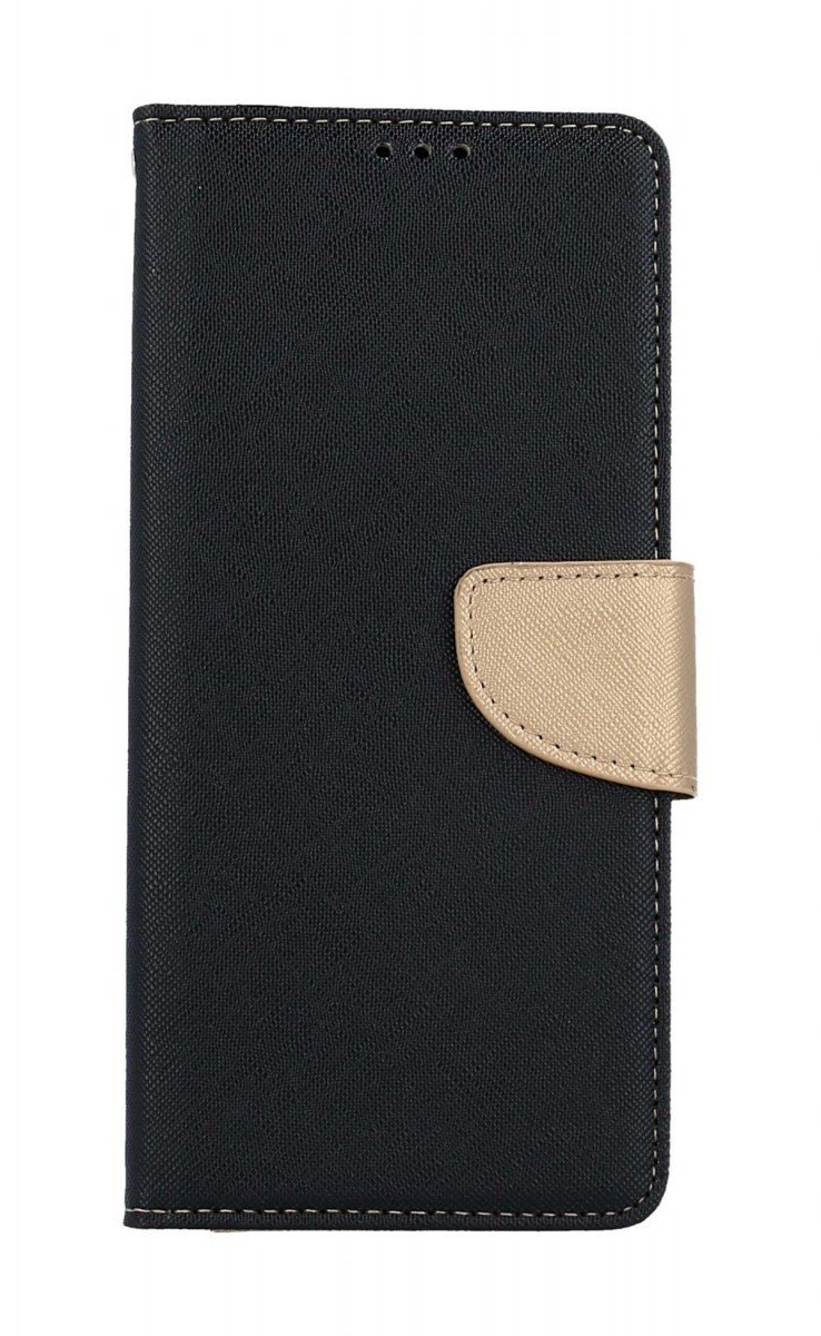 Pouzdro TopQ Xiaomi Redmi 12 knížkové černo-zlaté 107405