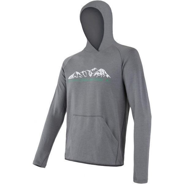 Sensor MERINO UPPER MOUNTAINS Pánská mikina, šedá, velikost M