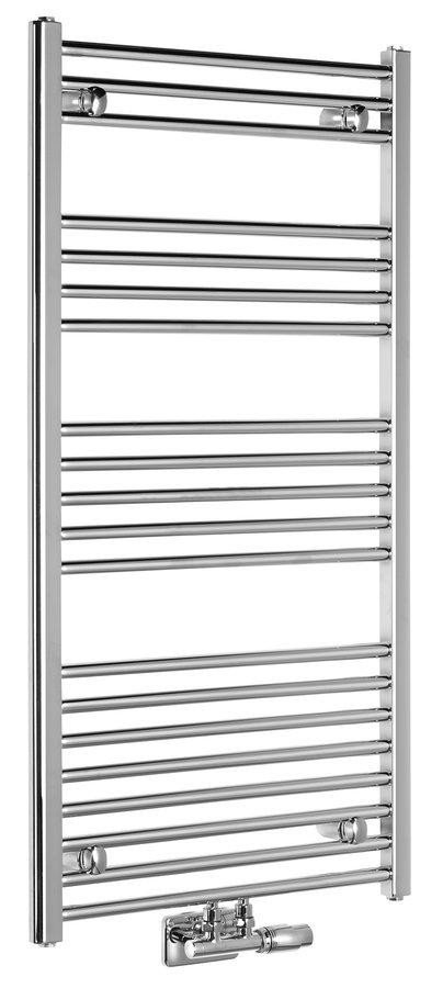 AQUALINE ALYA otopné těleso rovné 600x1188mm, středové připojení, chrom LLS303