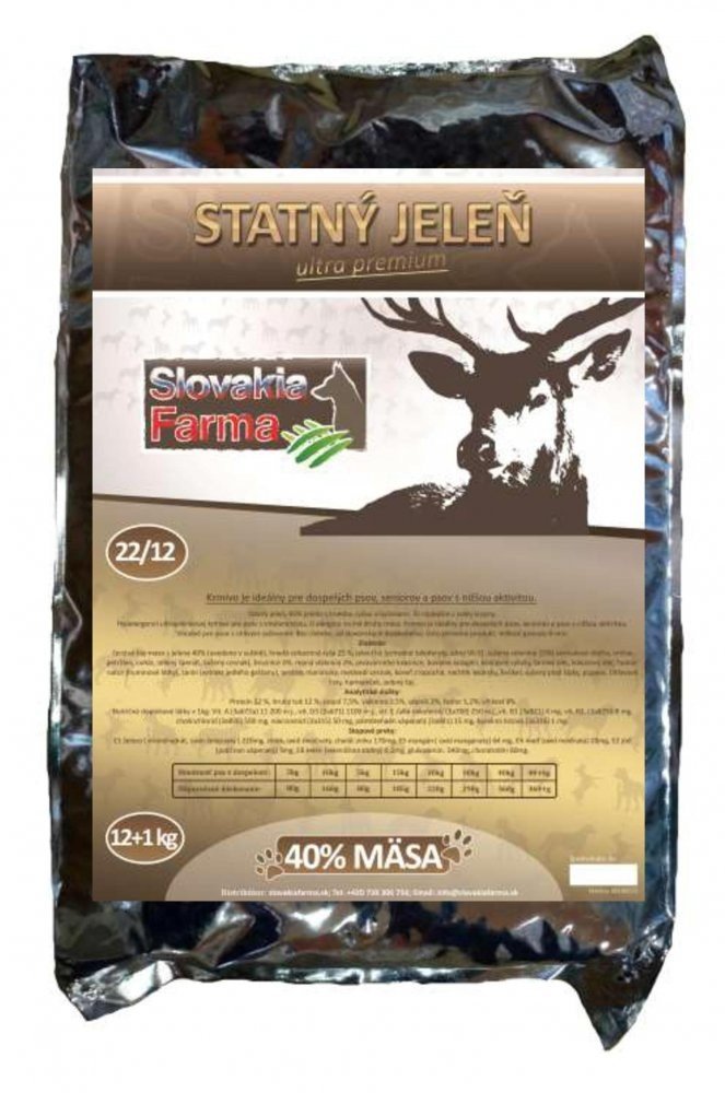 Hypoalergenní Granule SlovakiaFarma Statný jelen 12 kg