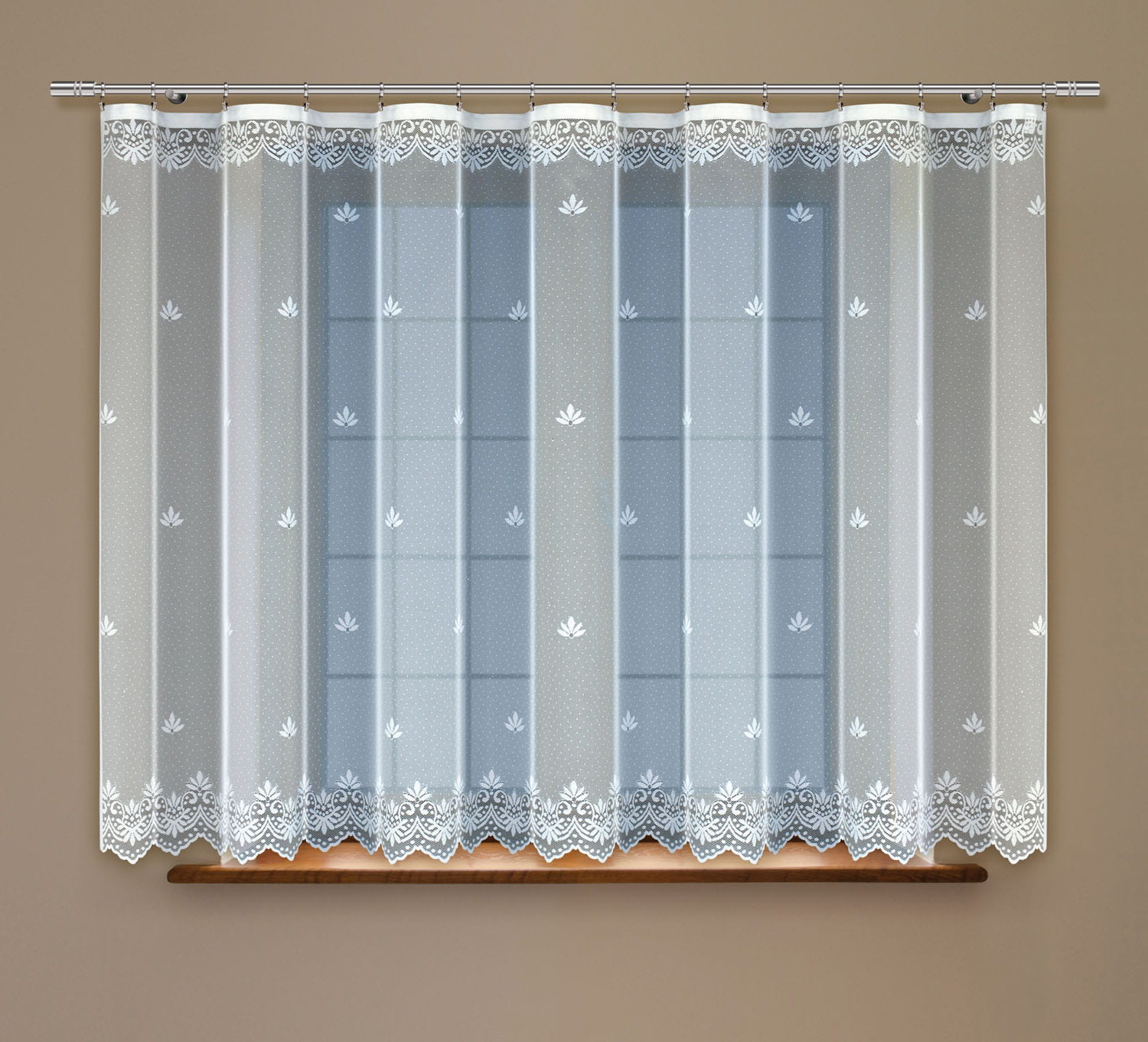 Dekorační žakárová záclona s řasící páskou KARELA bílá 300x100 cm MyBestHome
