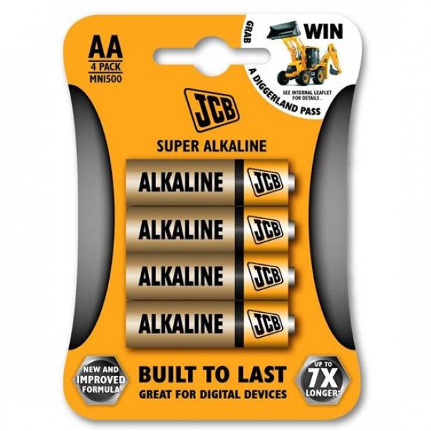 Baterie JCB super alkalická AA 4ks