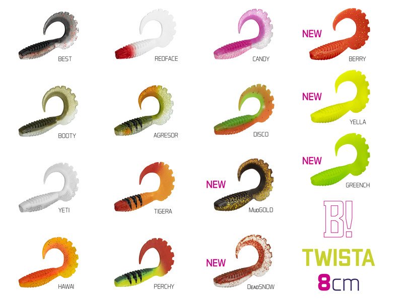 DuoPACK BOX Delphin TWISTA UVs / 6x 5ks-8cm/BERRY