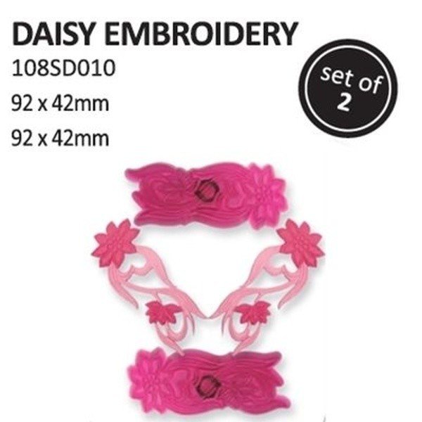 JEM Daisy Embroidery - patchwork - sedmikráska 2ks