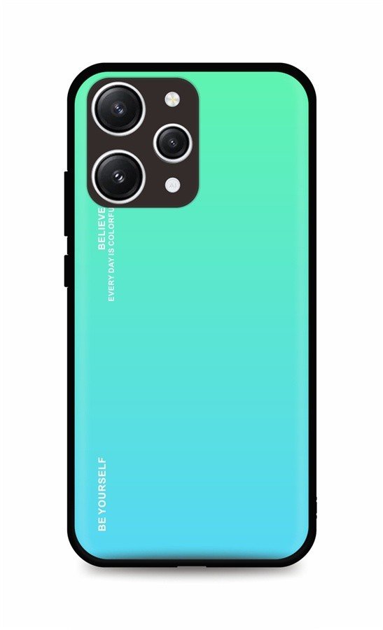 Kryt TopQ LUXURY Xiaomi Redmi 12 pevný duhový zelený 106826