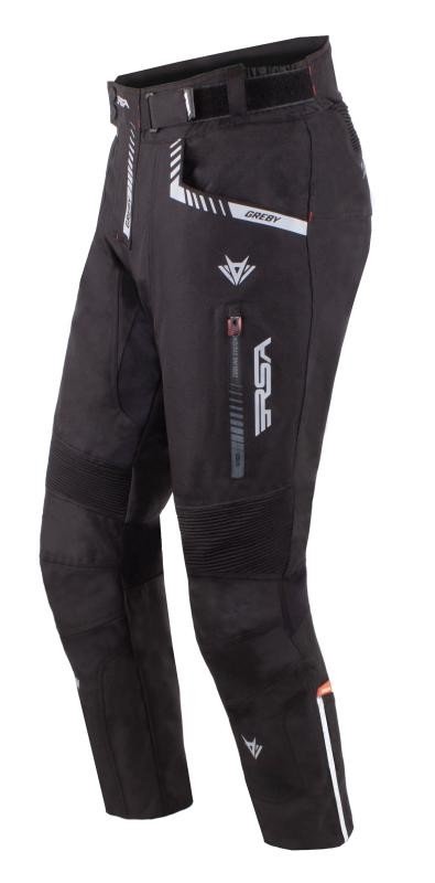 RSA Kalhoty na motorku Greby 2 černé prodloužené