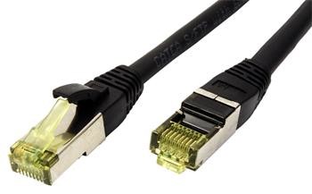 Roline S/FTP patchkabel kat. 6a, venkovní, TPE, LSOH, 0,5m, černý