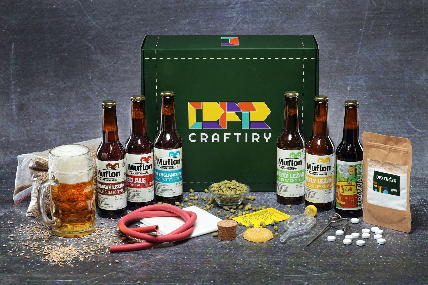 Degustační set 6 řemeslných piv + sada na výrobu ležáku 12°