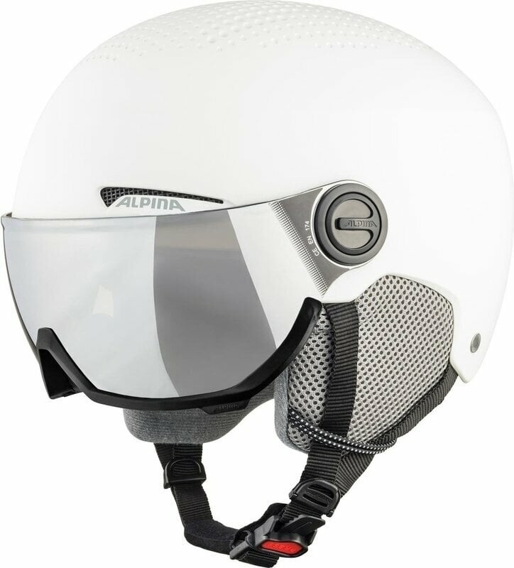 Alpina Arber Visor Q-Lite Ski Helmet White Matt L
