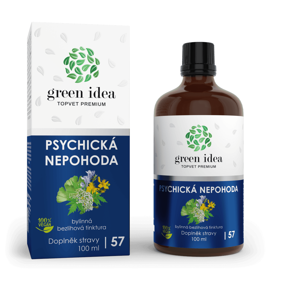 GREEN IDEA Psychická nepohoda - bezlihová tinktura 100 ml