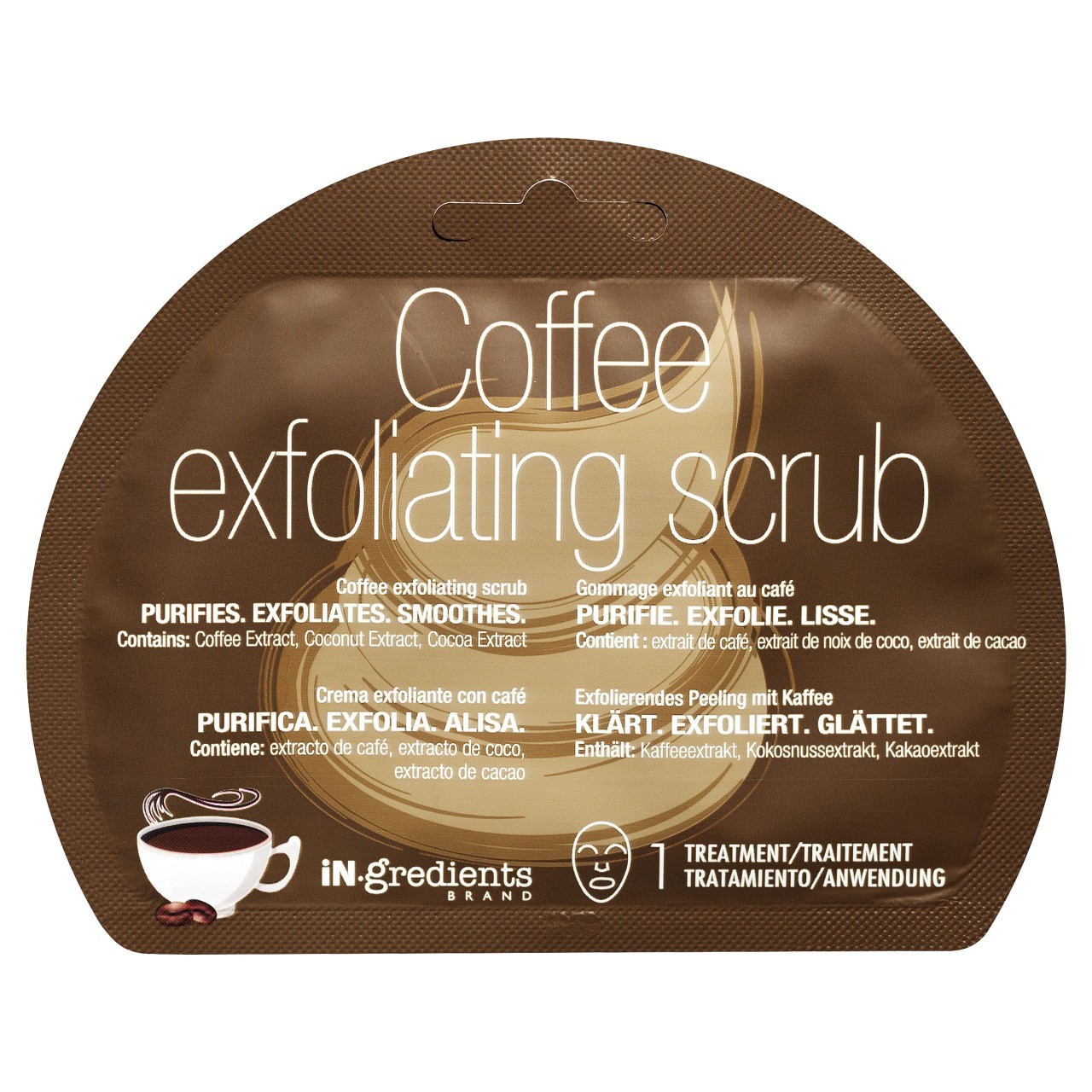 masqueBAR IN.gredients Coffee Exfolaiting Scrub Peeling Na Obličej 15 ml