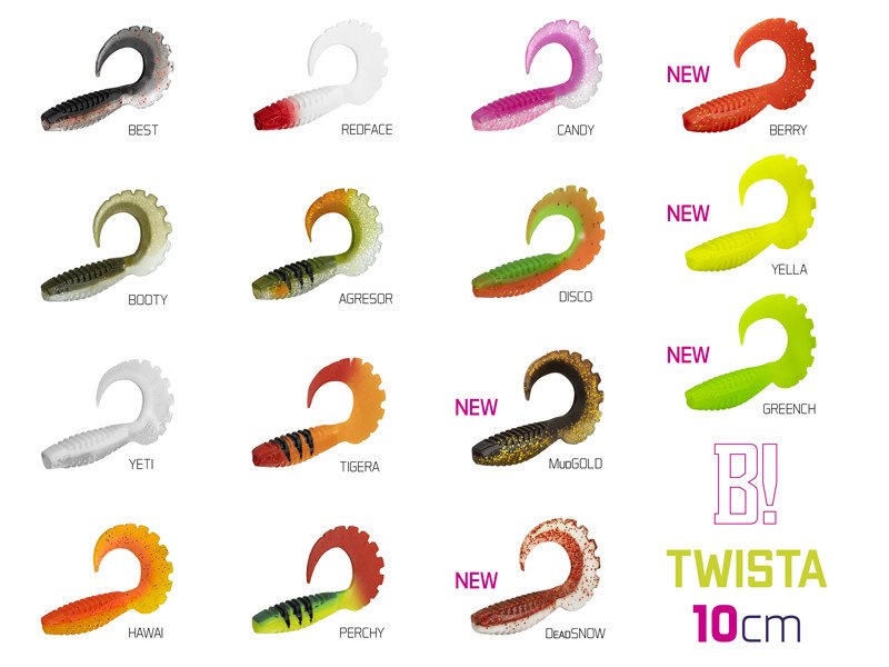 DuoPACK BOX Delphin TWISTA UVs / 6x 5ks-10cm/BERRY