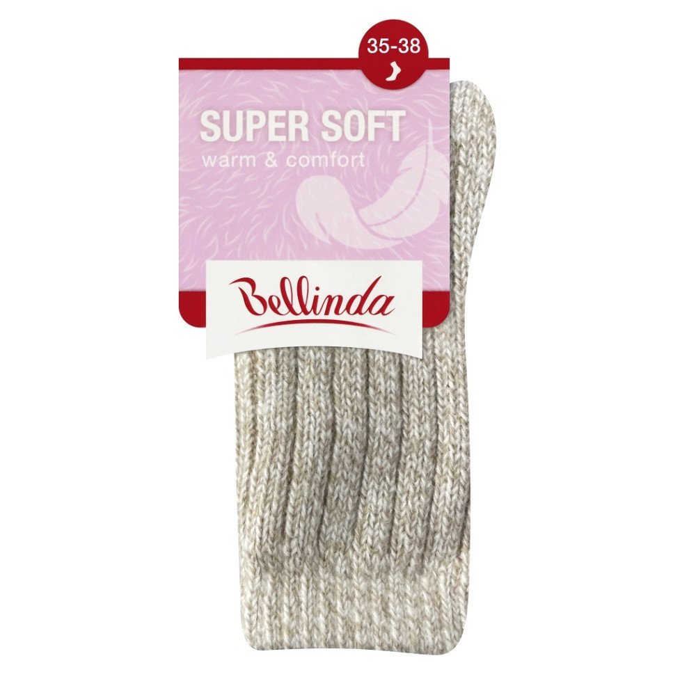 BELLINDA Dámské teplé extra měkké ponožky 35-38 béžové 1 kus