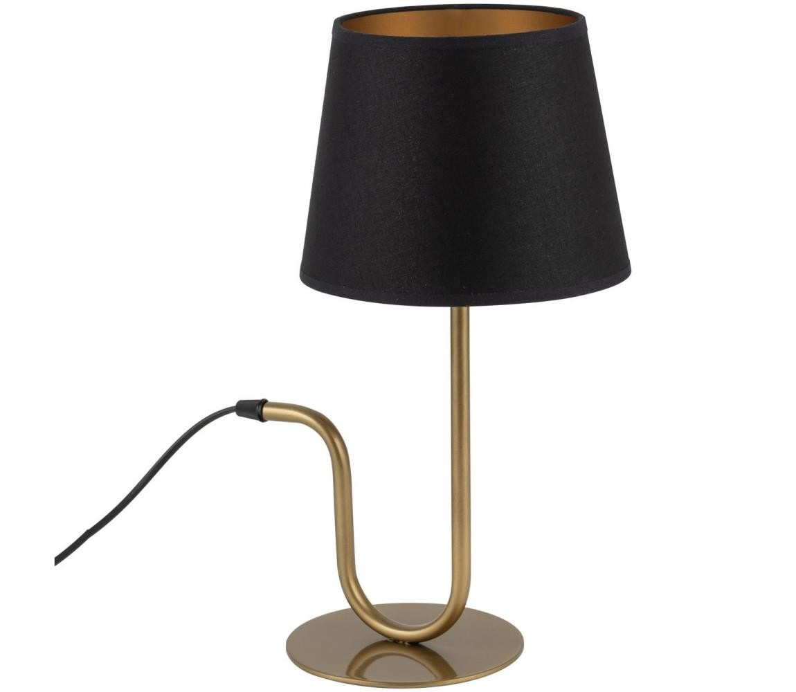 Stolní lampa VOLUTTO 1xE27/60W/230V černá/měděná