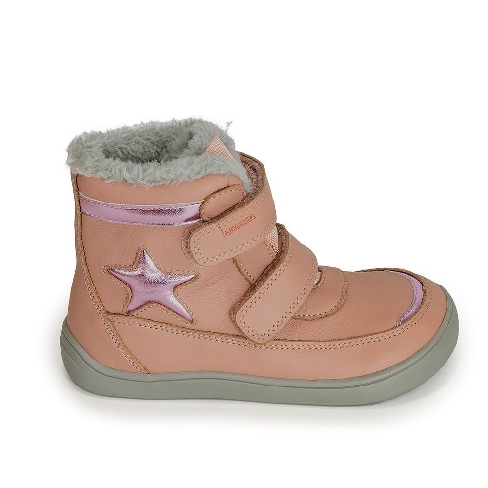 Dívčí zimní boty Barefoot LINET ROSA, Protetika, růžová - 21