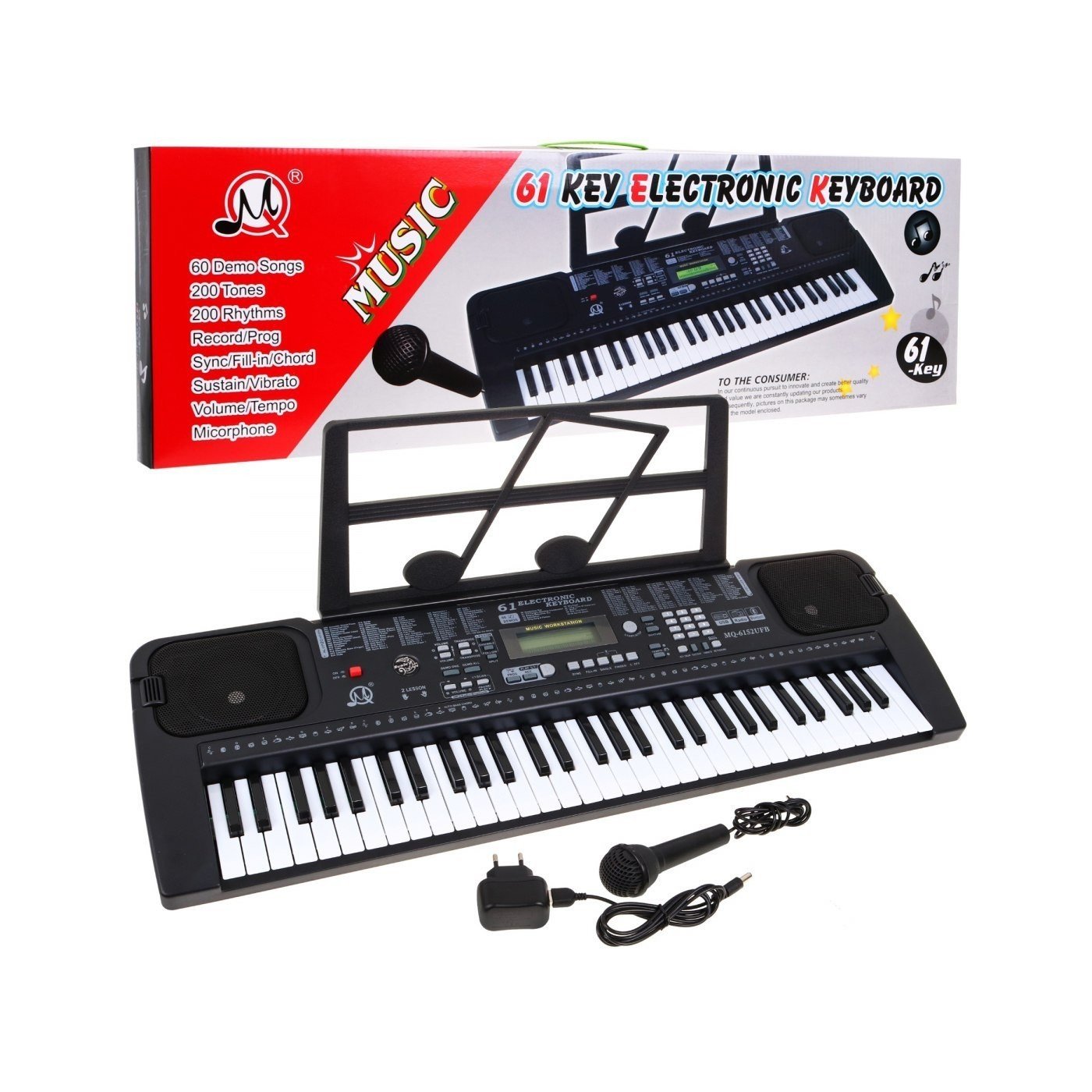 Mamido Mamido Dětský keyboard s mikrofonem rádiem USB MP3 MQ6152