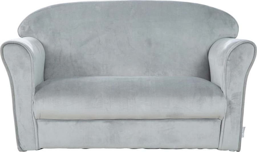 Světle šedá sametová dětská pohovka 78 cm Lil Sofa – Roba