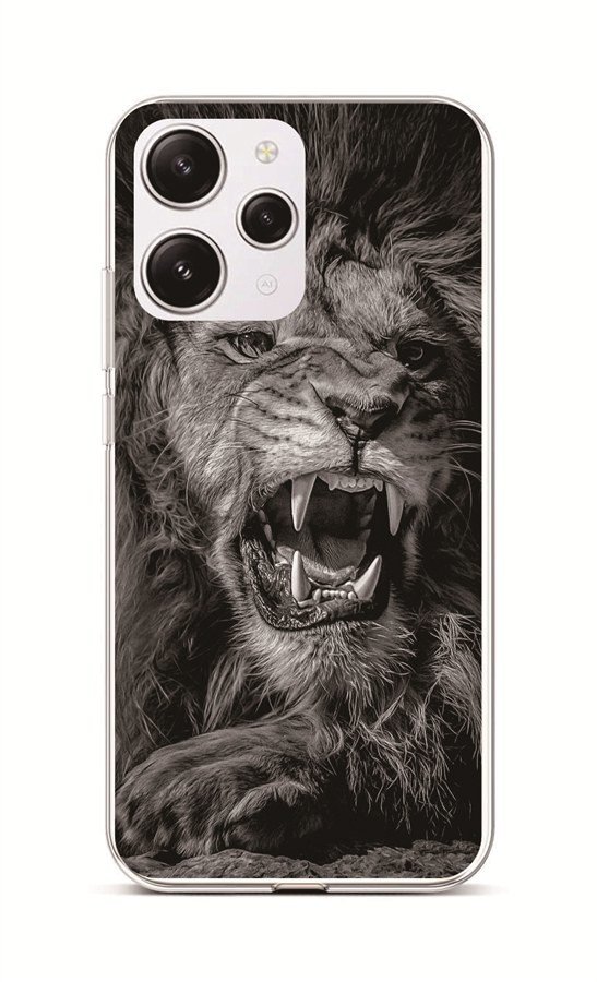 Kryt TopQ Xiaomi Redmi 12 Černobílý lev 106684