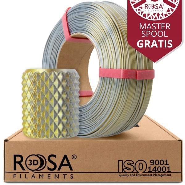 Filament Rosa3D ReFill Pla Magic Silk Gold-Silver 1kg 1,75mm 2 barvy