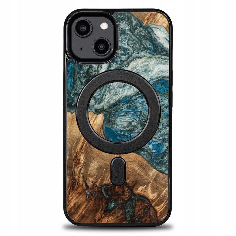 Kryt ze dřeva a pryskyřice na iPhone 15 MagSafe Bewood Unique Planeta Země