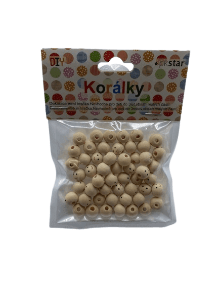 pkstar.cz Korálky - dřevěné - 10 mm - 15 g - PK510-30