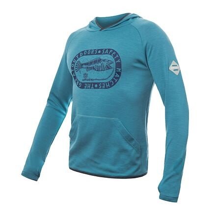 SENSOR MERINO UPPER OUTDOORS pánská mikina klokanka mint blue Velikost: L
