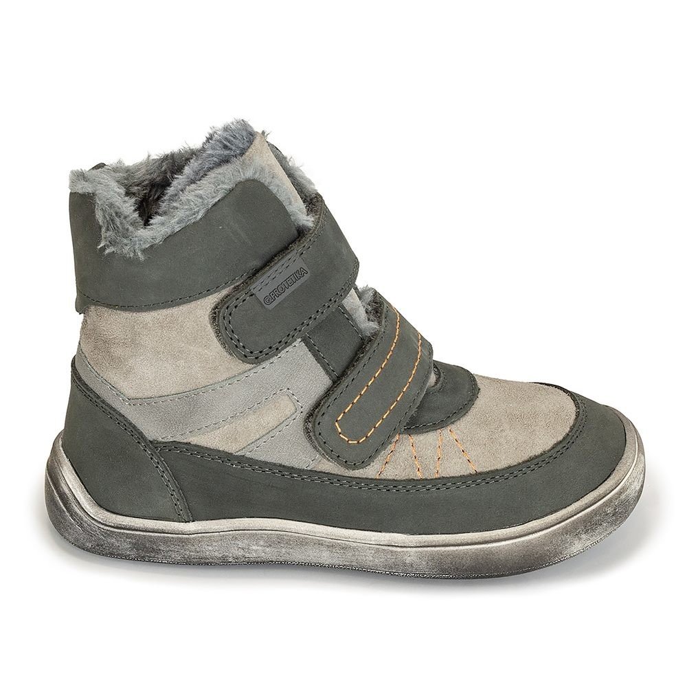 Chlapecké zimní boty Barefoot RODRIGO GREY, Protetika, šedá - 21
