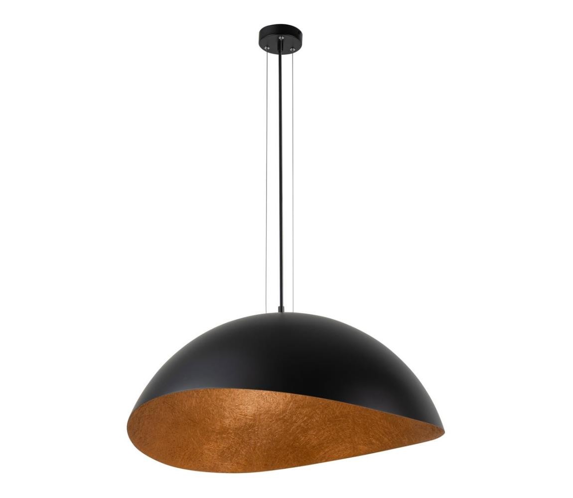 Lustr na lanku SOLARIS 1xE27/60W/230V černá/měděná