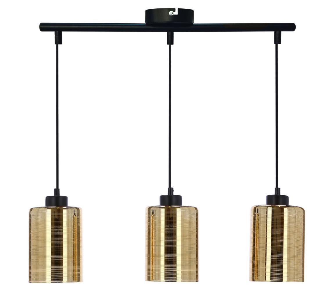 Lustr na lanku COX 3xE27/60W/230V zlatá