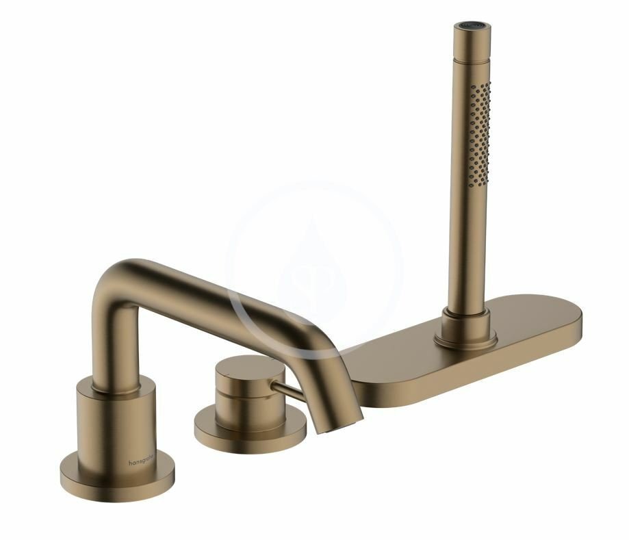Hansgrohe 73447140 - Baterie na okraj vany, 3-otvorová instalace, sBox, kartáčovaný bronz