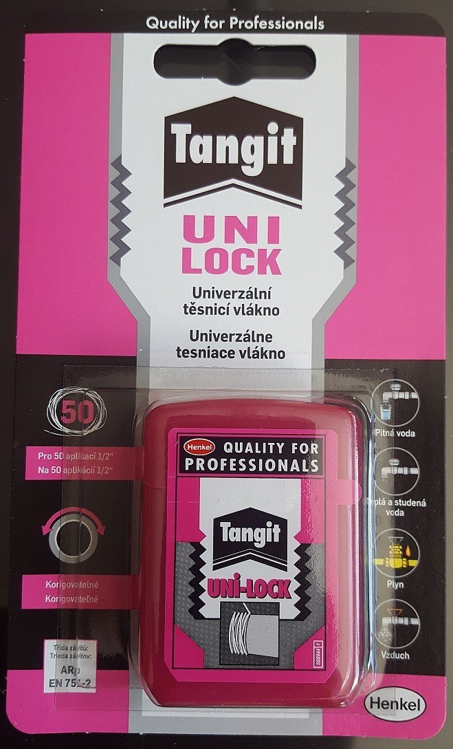 Eco produkty Tangit Uni-Lock 20 m těsnící vlákno pro vodu, plyn, topení a vzduch