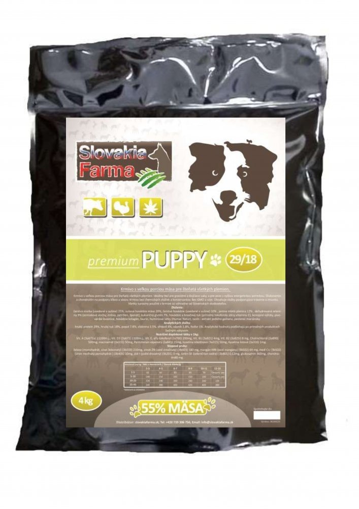 Granule Slovakia Farma Premium - Puppy 29/18 - 4 kg