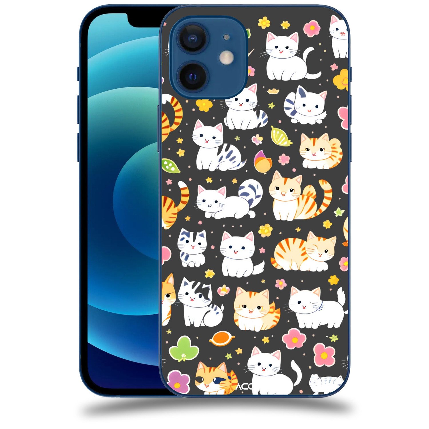 ACOVER Kryt na mobil Apple iPhone 12 s motivem Little cats