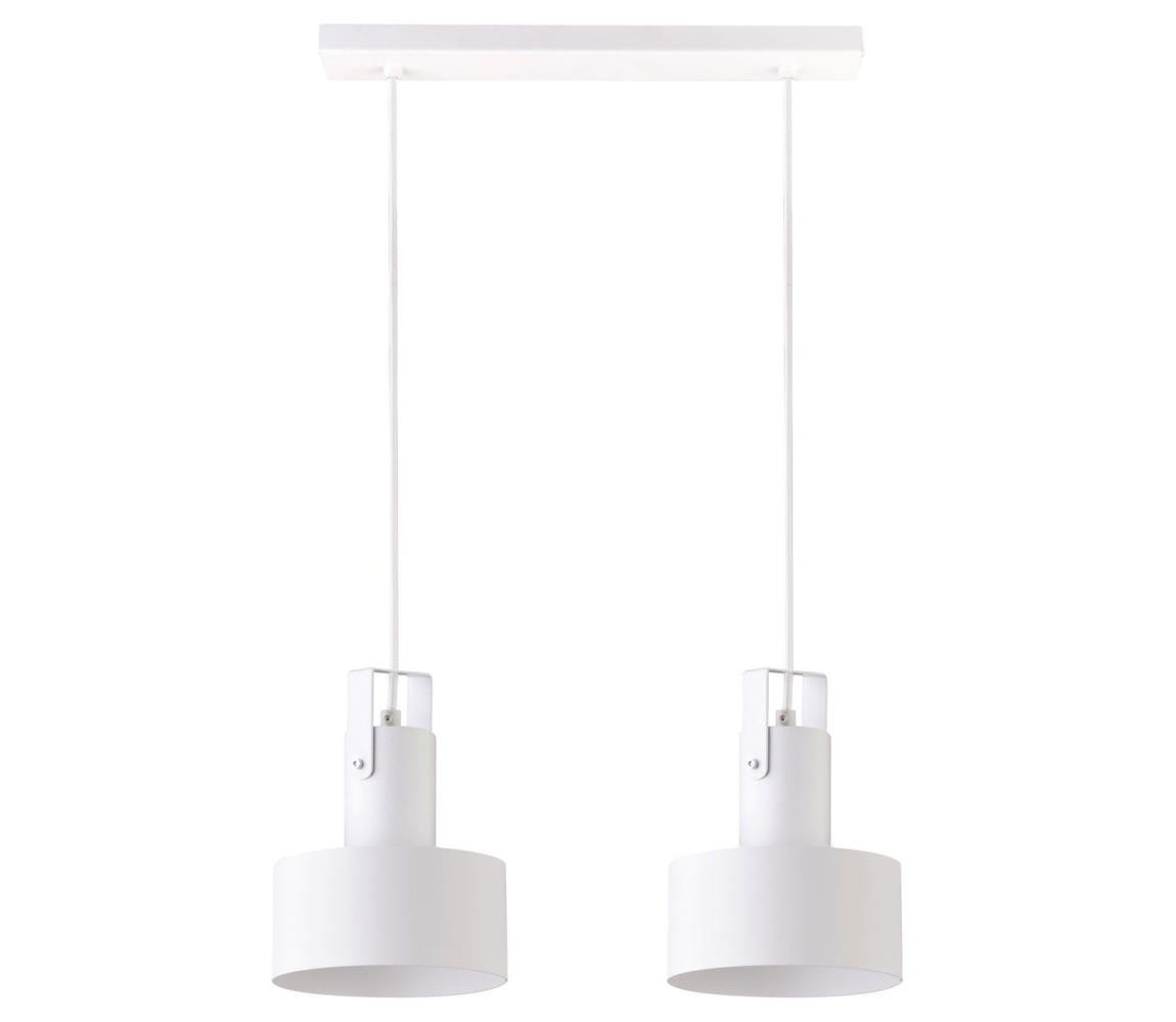 Lustr na lanku RIF 2xE27/60W/230V bílá