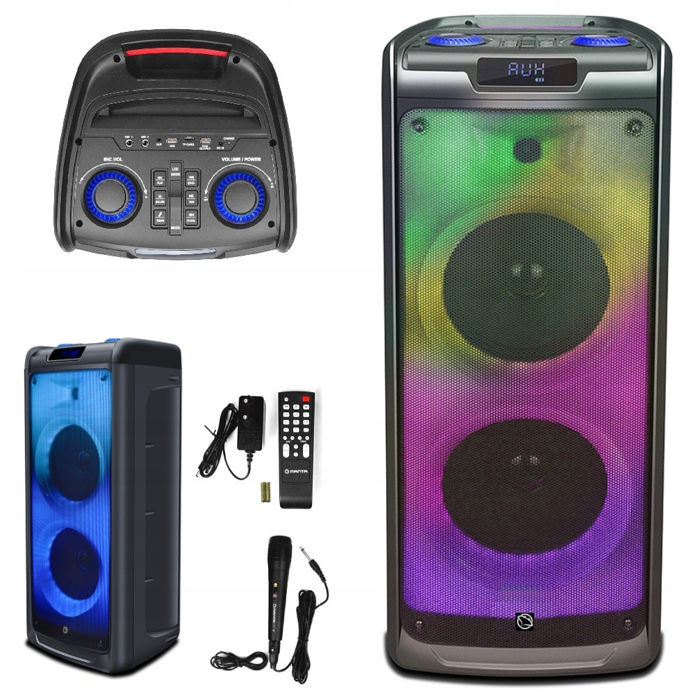 Bluetooth Reproduktor Přenosný Karaoke Manta 100W Usb