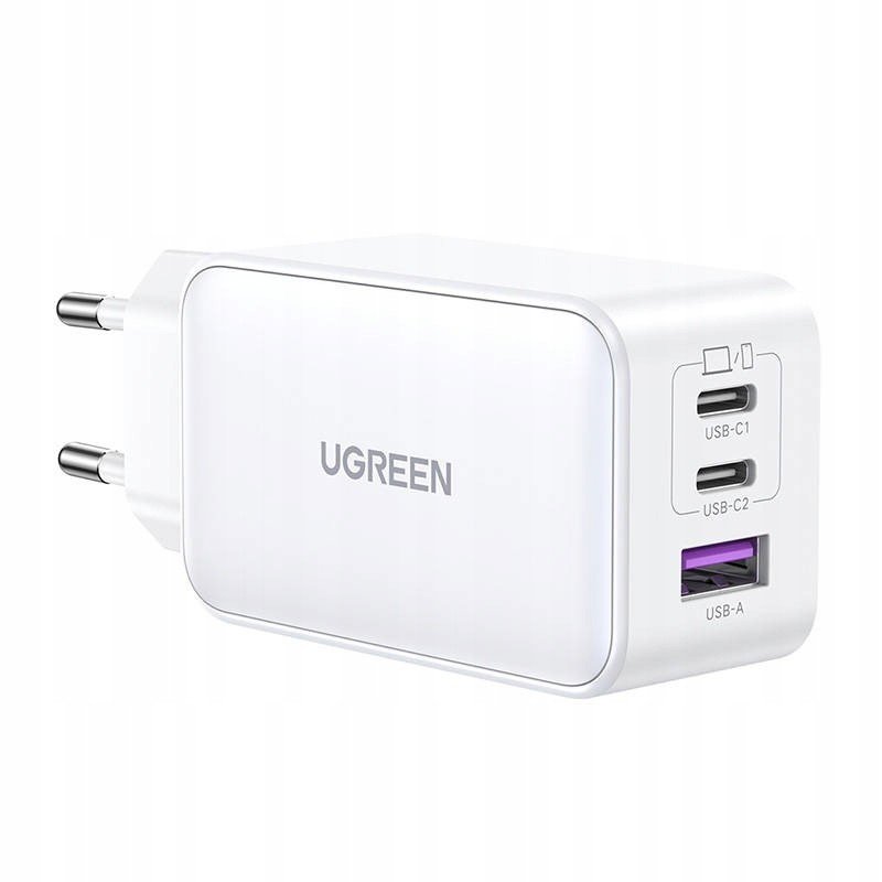 Ugreen Rychlá síťová nabíječka 2x Usb-c Usb-a 3.0 Pd 3.0 Qc 4.0 GaN 65W