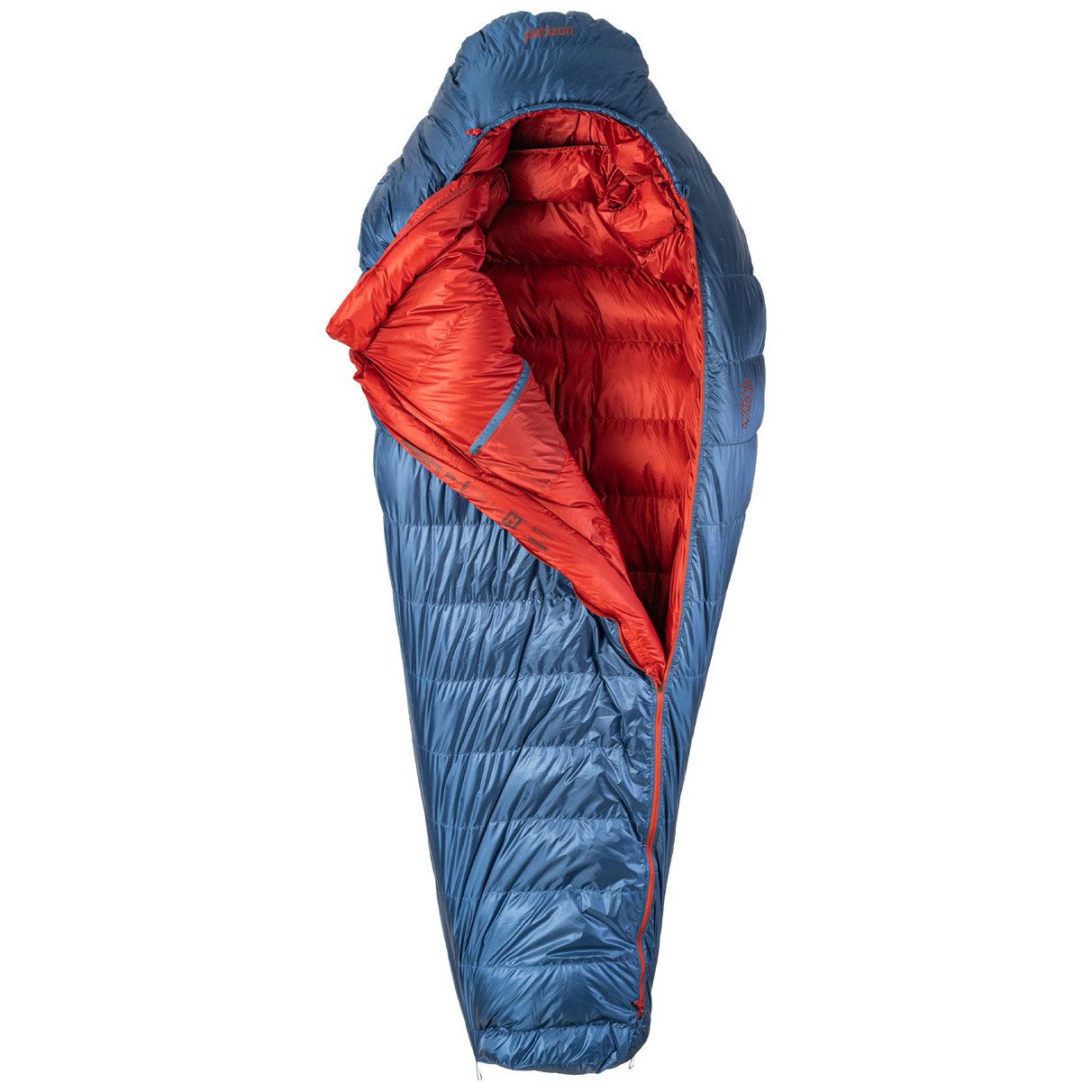 Péřový spacák Patizon DPRO 290 M (171-185 cm) Zip: Levý / Barva: červená/šedá